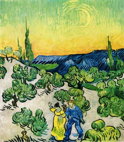 Walk in the Moonlight by Vincent van Gogh